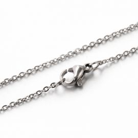 Stainless steel 304 chain with clasp, thickness ~1.5 mm. 1 pc
