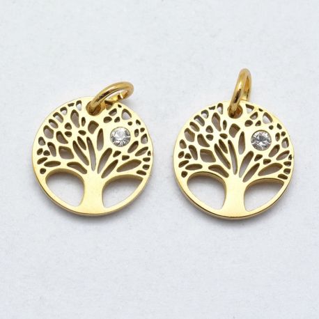 Accessories for jewelry - Brass insert. The diameter of the inner hole of the 18K gold-plated washer is ~1.6 mm. size with dry