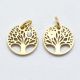 Stainless steel 316 pendant "Tree" with Zirconium eyelet 12x2 mm. 1 pc
