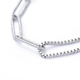 Stainless steel 304 chain with clasp, thickness ~4 mm. 1 pc