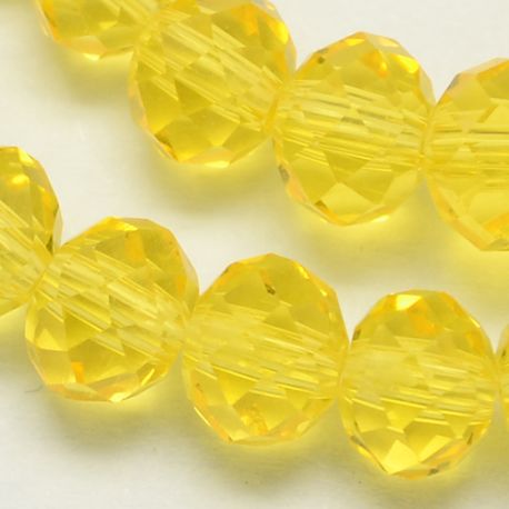 Stikliniai karoliukai 12x8 mm. 1 gija