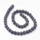 Stone beads - Natural Lava beads. The size of the gray round unwaxed hole is ~1.5 mm. size 10 mm 1 gi