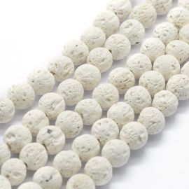 Lava beads 4 mm. 1 thread