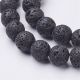 Natural Lava beads 8 mm. 1 thread