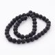 Natural Lava beads 8 mm. 1 thread