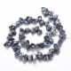 Pearls - Natural Baroque Keshi pearls. Gray bluish color irregular oval size 17-7x8-4x5-2 mm 1 bag