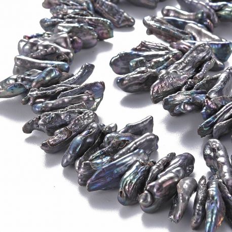 Natūralūs Baroque Keshi perlai 28-10x11-3x6-2 mm. 1 maišelis