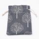 Synthetic cotton gift bag with print 14x10 cm. 4 pcs.