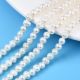 Dabīgās saldūdens pērles 7-5x5-4 mm. 1 pavediens