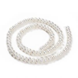 Natural freshwater pearls 6-5x4 mm. 1 thread