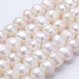Freshwater pearls AA class 10-9 mm. 1 thread