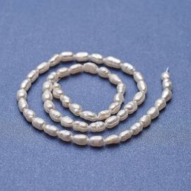Natural freshwater pearls 75-5x5-4 mm. 1 thread