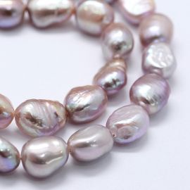 Natural freshwater pearls grade A 9-6x6-5 mm. 1 thread