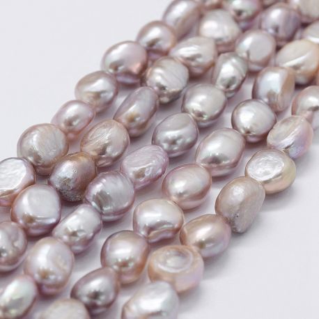 Natural freshwater pearls grade A 9-6x6-5 mm. 1 thread