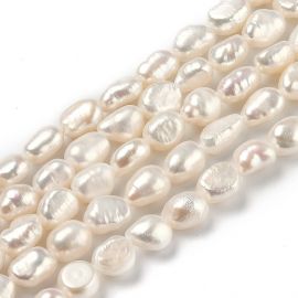Dabīgās saldūdens pērles A pakāpe 7-6x6-5 mm. 1 pavediens