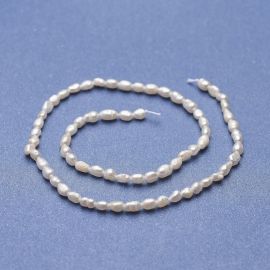 Looduslikud mageveepärlid 6-3x4-3 mm. 1 niit