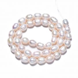 Natural freshwater pearls 11-7x7-6 mm. 1 thread