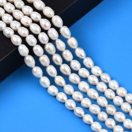 Natural freshwater pearls 11-7x7-6 mm. 1 thread