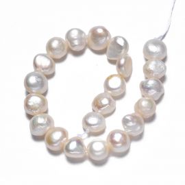 Dabīgās saldūdens pērles 9-8x11-8x7-5 mm. 1 pavediens