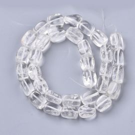 Natural Rock Crystal beads 11-10x9-8x9-8 mm. 1 thread