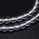 Natural Rock Crystal beads 4 mm. 1 thread