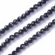 Akmens krelles - Natural Black Spinel krelles. Melna krāsa Apaļas malas iekšējā cauruma diametrs ~05 m