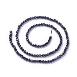Natural Black Spinel krelles 3-3,5 mm. 1 pavediens