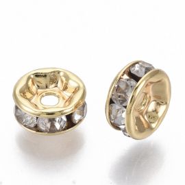 Misiņa ieliktnis ar cirkonija cilpām 6x2,5 mm. 6 gab