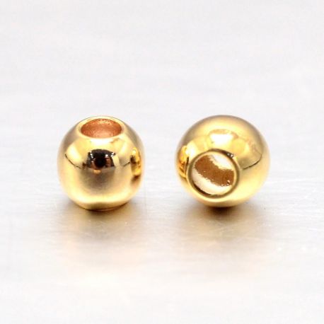 Žalvarinis intarpas 3 mm. 8 vnt