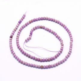 Natural Lepidolite/Mica beads 3 mm. 1 thread