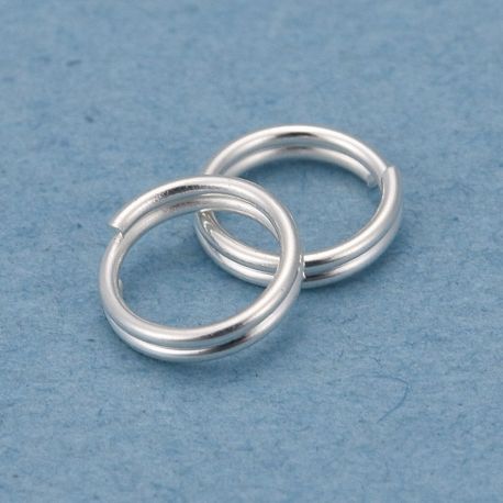 Nerūdijančio plieno 304 dvigubas žiedelis 5x1 mm. 10 vnt