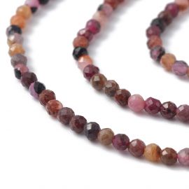 Natural Red Corundum/Ruby and Sapphire beads 2-2.5 mm. 1 thread