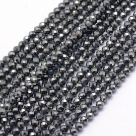 Terahertz Stone Beads 3mm. 1 thread