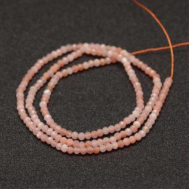 Looduslikud päikesekivi helmed 2 mm. 1 niit