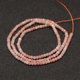 Natural Sunstone beads 2 mm. 1 thread