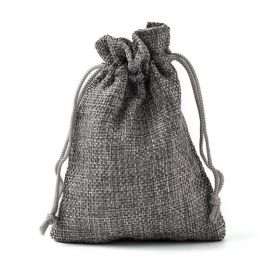 Sünteetilisest lõuendist kingikott 12x9 cm. 4 tk