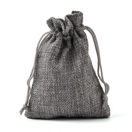 Sünteetilisest lõuendist kingikott 12x9 cm. 4 tk
