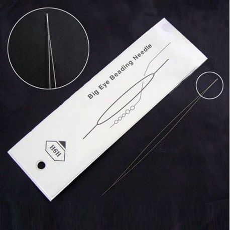 Werkzeuge – Edelstahlnadel mit einem großen Loch in der Mitte. Graue Farbe, Größe 57 x 03 mm, 1 Stk