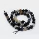 Natural Ribbon Agate krelles 8 mm. 1 pavediens