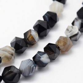 Natural Ribbon Agate helmed 8 mm. 1 niit
