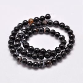 Natural Ribbon Agate helmed 8 mm. 1 niit