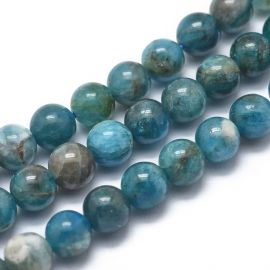 Natural Apatite beads 6 mm. 1 thread