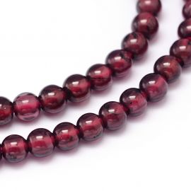Natural garnet beads 3 mm. 1 thread