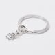 Metal key ring with chain 30x2 mm. 10 pcs