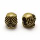 Accessories for jewelry - Brass insert "Skull". Aged bronze inner hole diameter ~6x3 mm transparent color