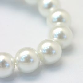 Glass beads - pearls 6-7 mm. 1 thread