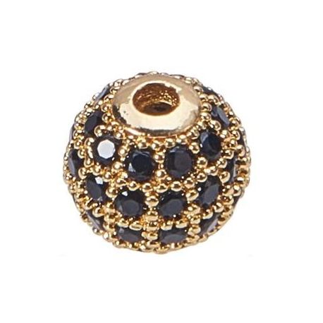Brass insert with Zirconium eyelets 8 mm. 1 pc