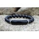Looduslikest mustadest obsidiaanihelmestest käevõru 8mm.
