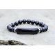 Looduslikest mustadest obsidiaanihelmestest käevõru 8mm.