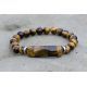 Dabas Tiger Eye krelles rokassprādze 8 mm.